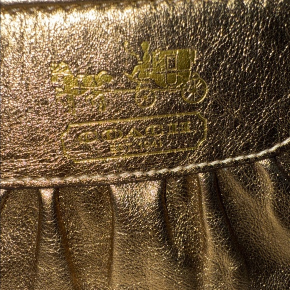 Coach Metallic Gold Wristlet - Picture 3 of 7